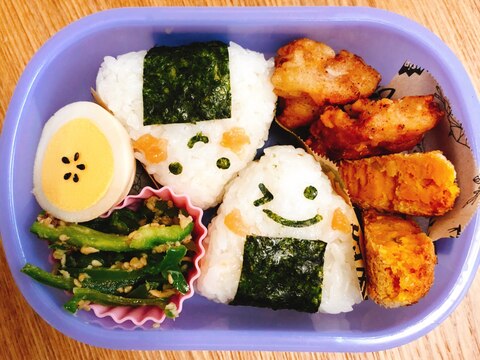 ★今週のお弁当★夏に負けるな！おにぎり弁当♡